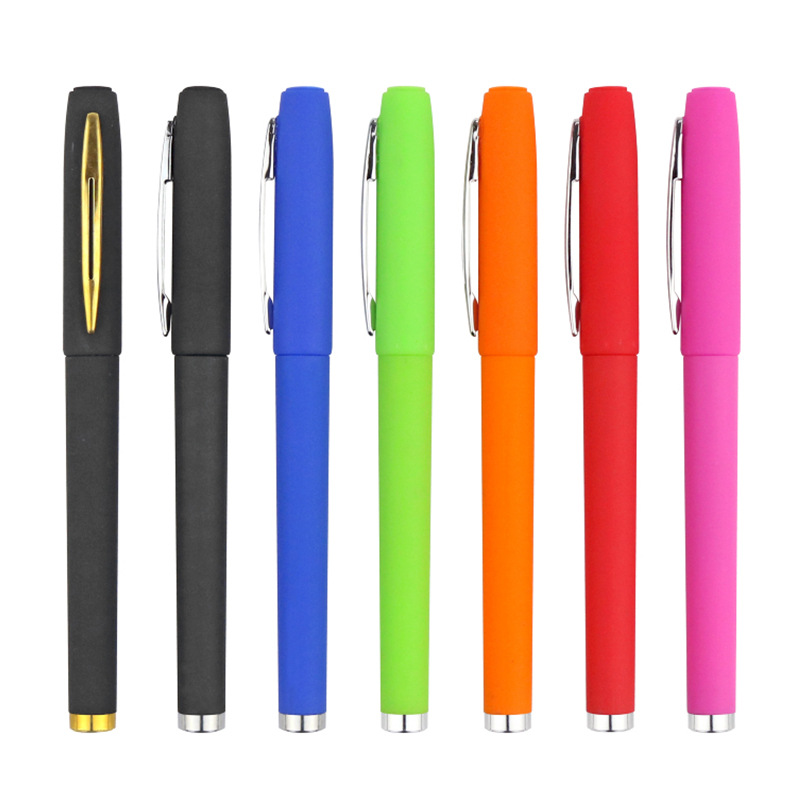 rubber coated Custom Logo office Gel Pen