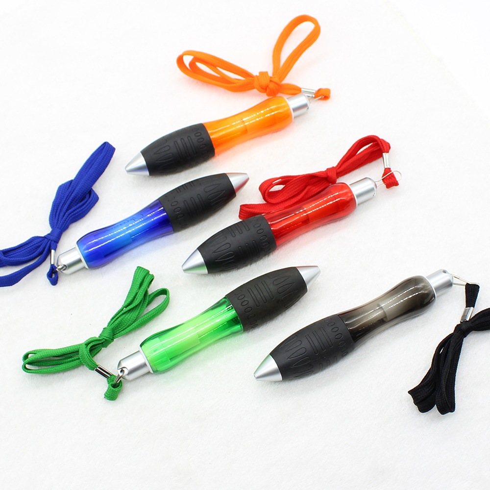 Rope Lanyard Plastic Ball Pen Plastic Rope Pens