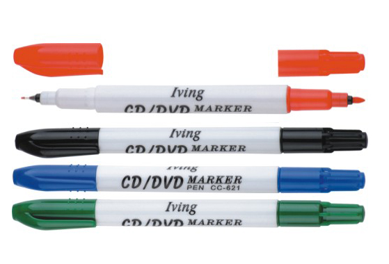 Double Tips CD Marker,extra fine nylon tip 0.4mm point permanent marker