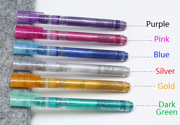OEM Kids Drawing Custom Multi Color Glitter Marker Pens