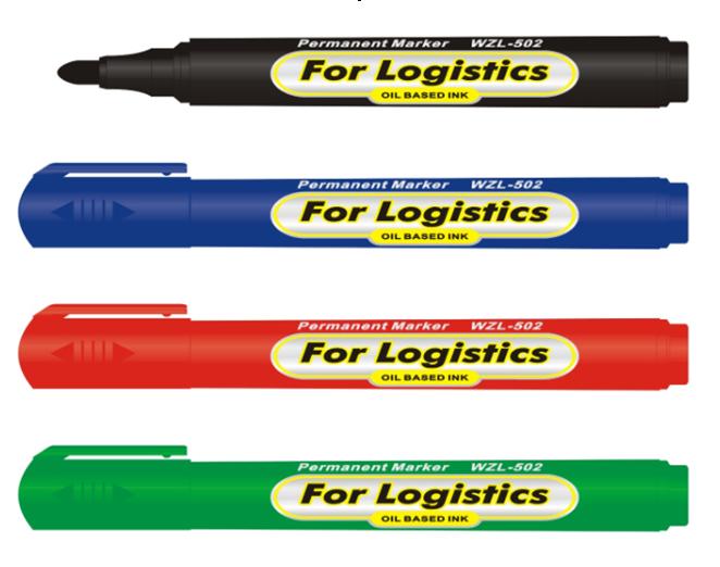 black,blue,red,green colors printed permanent marker pen for office use
