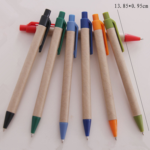 plastic paper ball pen,advertising gift printed logo paper plastic pen