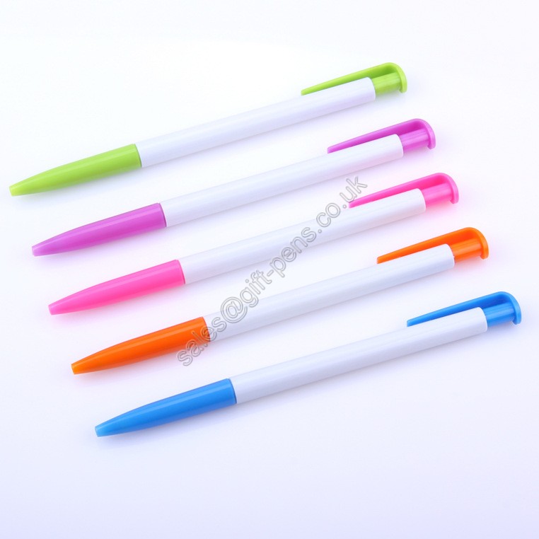 resorted color click action 0.5mm tip plastic promotional gift ballpoint pen