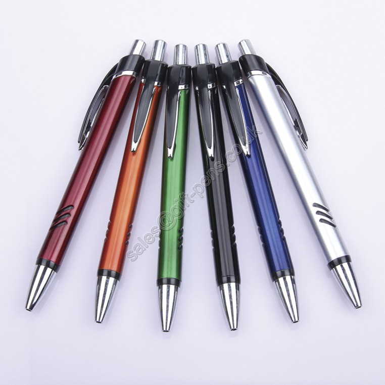 elegant plastic gift pen, metallic color barrel promotional logo pen for advertising use