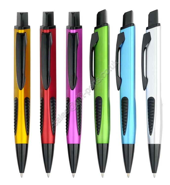 metallic color advertising logo brand custom triangle shaped ball pen