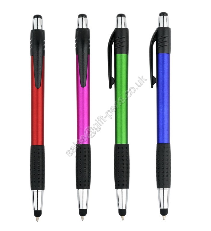 blank stationery grip Retractable logo touch ball pen,Retractable stylus touch ball pen