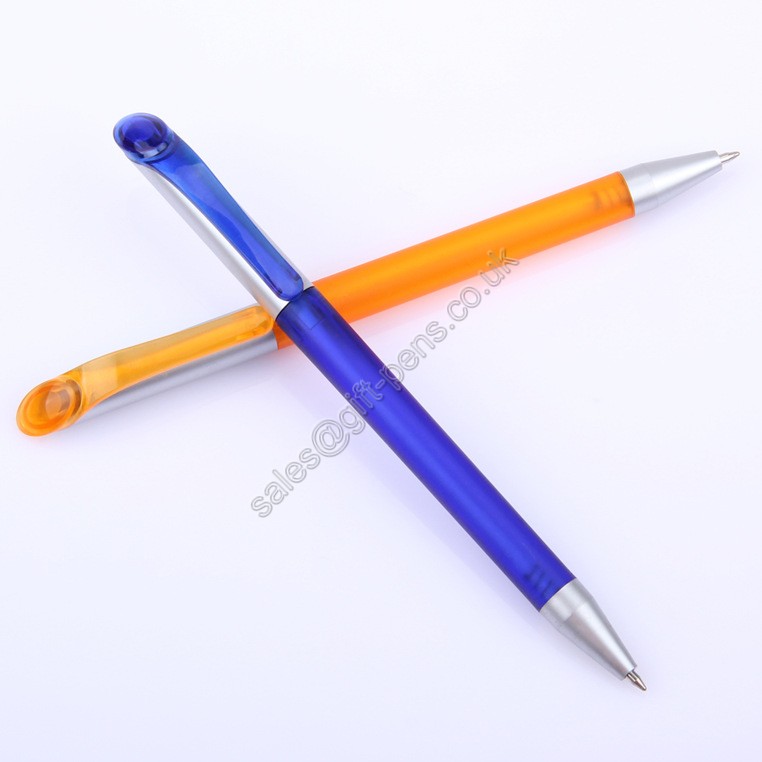 transparent style slim barrel simple twist logo pen,promotional logo twist ballpoint pen