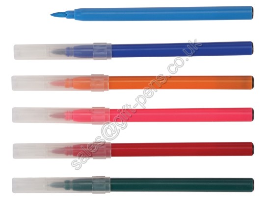 transparent cap gift printed fine tip watercolor marker pen