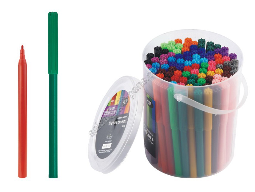 gift promotion 40pcs/ 60pcs PVC tube packed washable art drawing pen