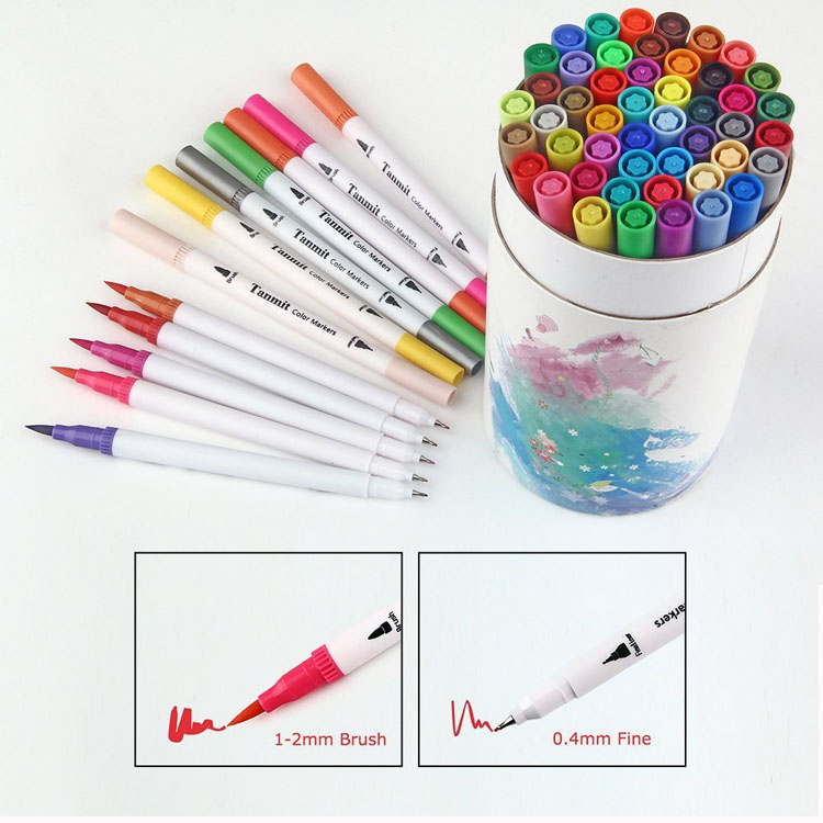 dual tip watercolor graphic art drawing marker pen