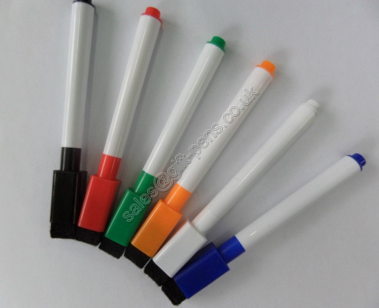 Magnetic whiteboard medium mini dry erase marker with brush for promotion