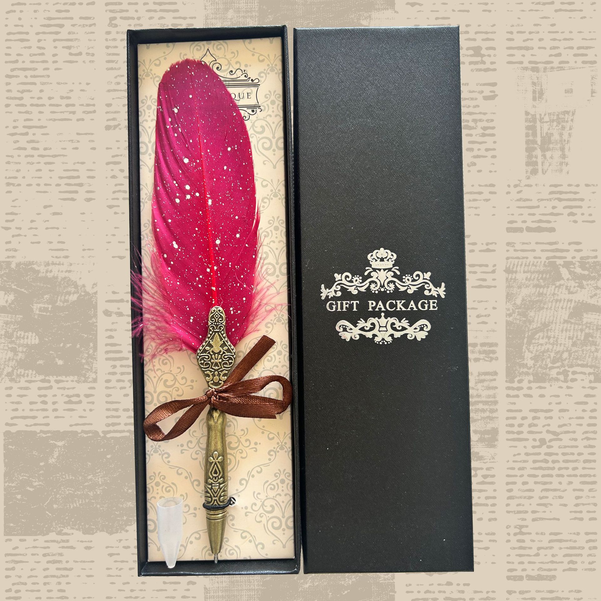 Golden Gift Antique Feather Pen