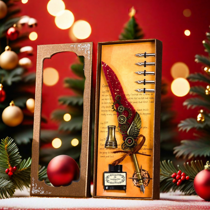 Classical Feather Pen Set Retro Dip Pen for Calligraphy