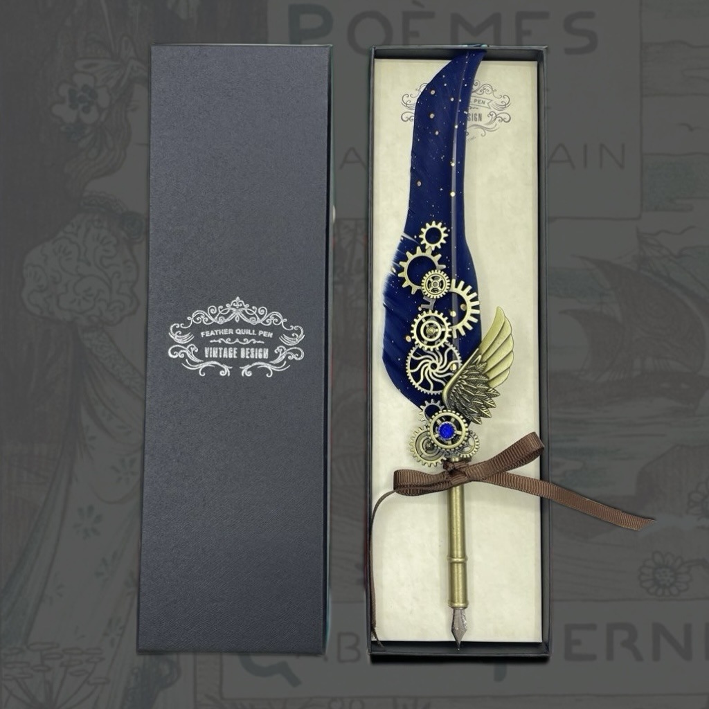 European Vintage Feather Pen Antique Quill Writing Pen