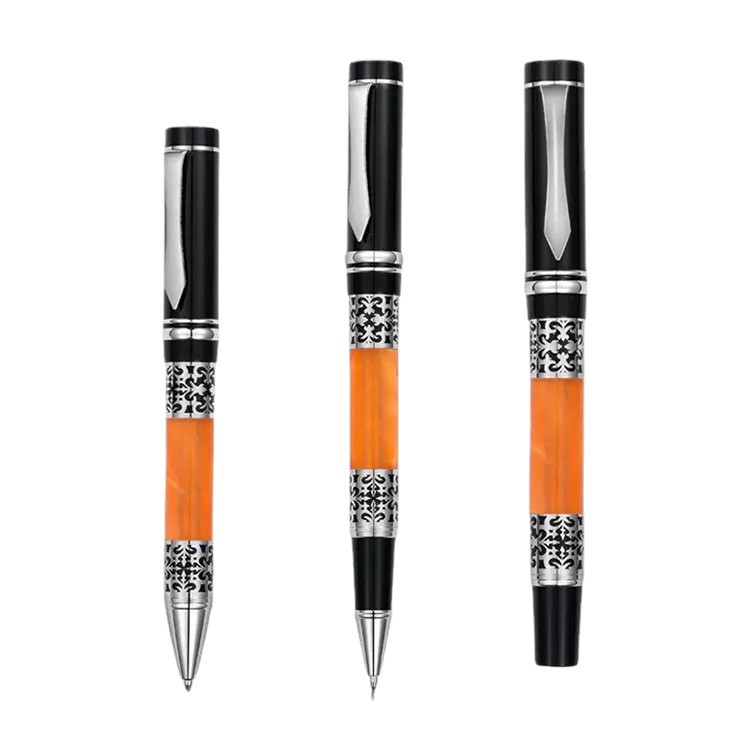 Acrylic material body quality flower design roller pen